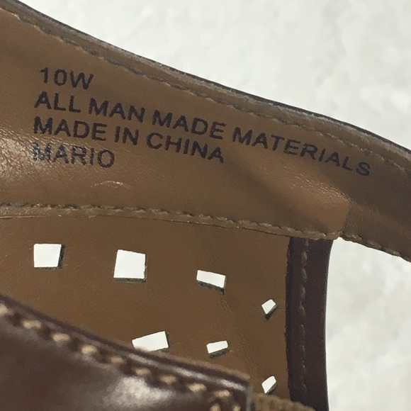 White Mountain Mario Wedge peep toe shoes Size 10W - Picture 5 of 8